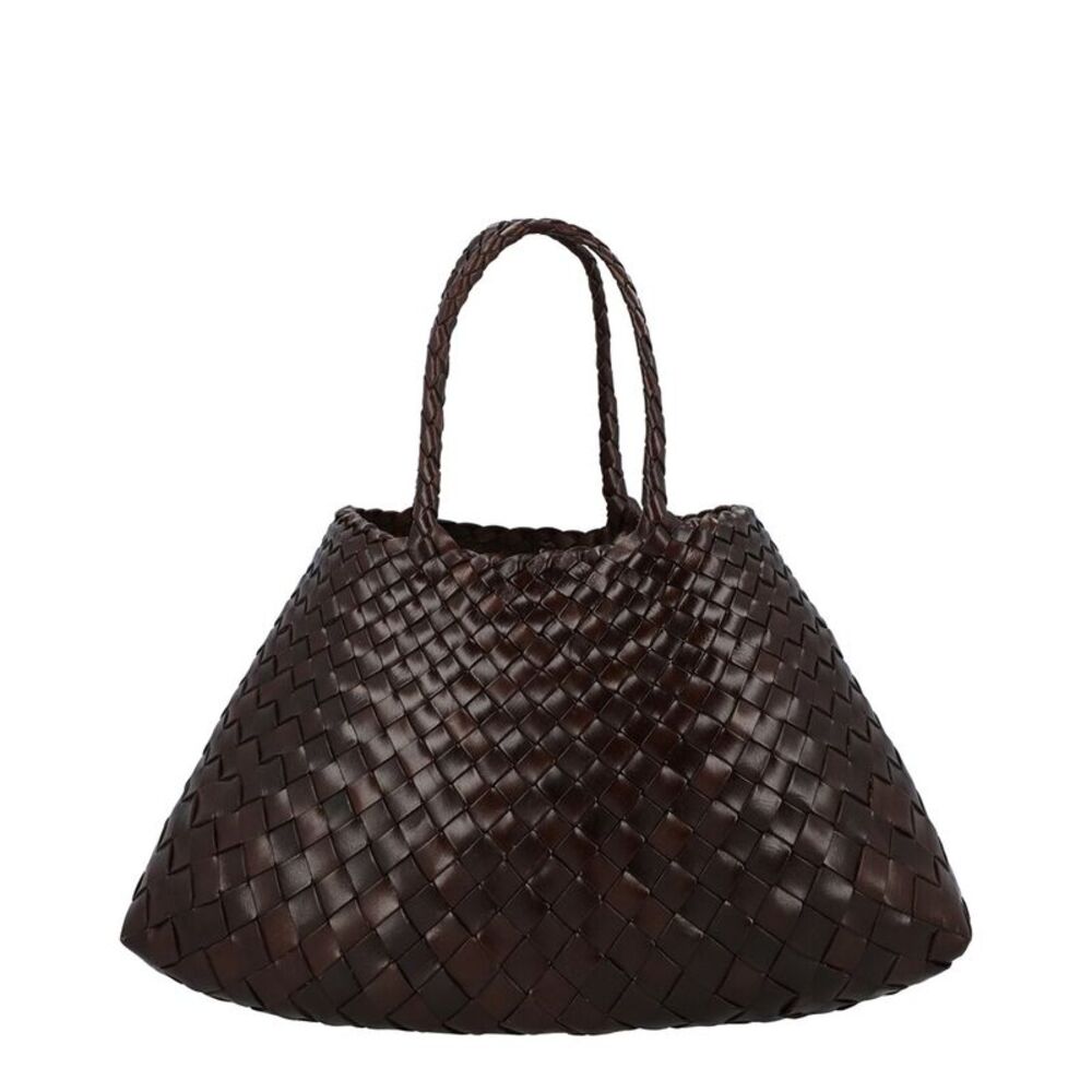 Dragon Diffusion Small Santa Croce Leather Shoulder Bag, Brown - Picture 2 of 4